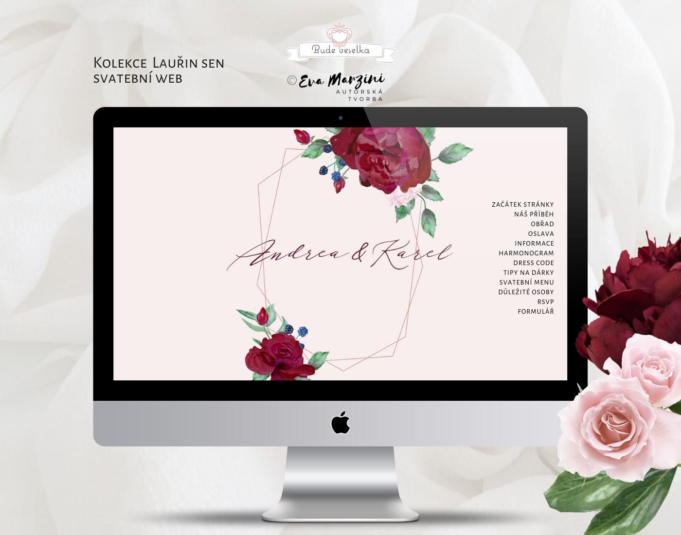 Satební web Lauřin sen, pudrový