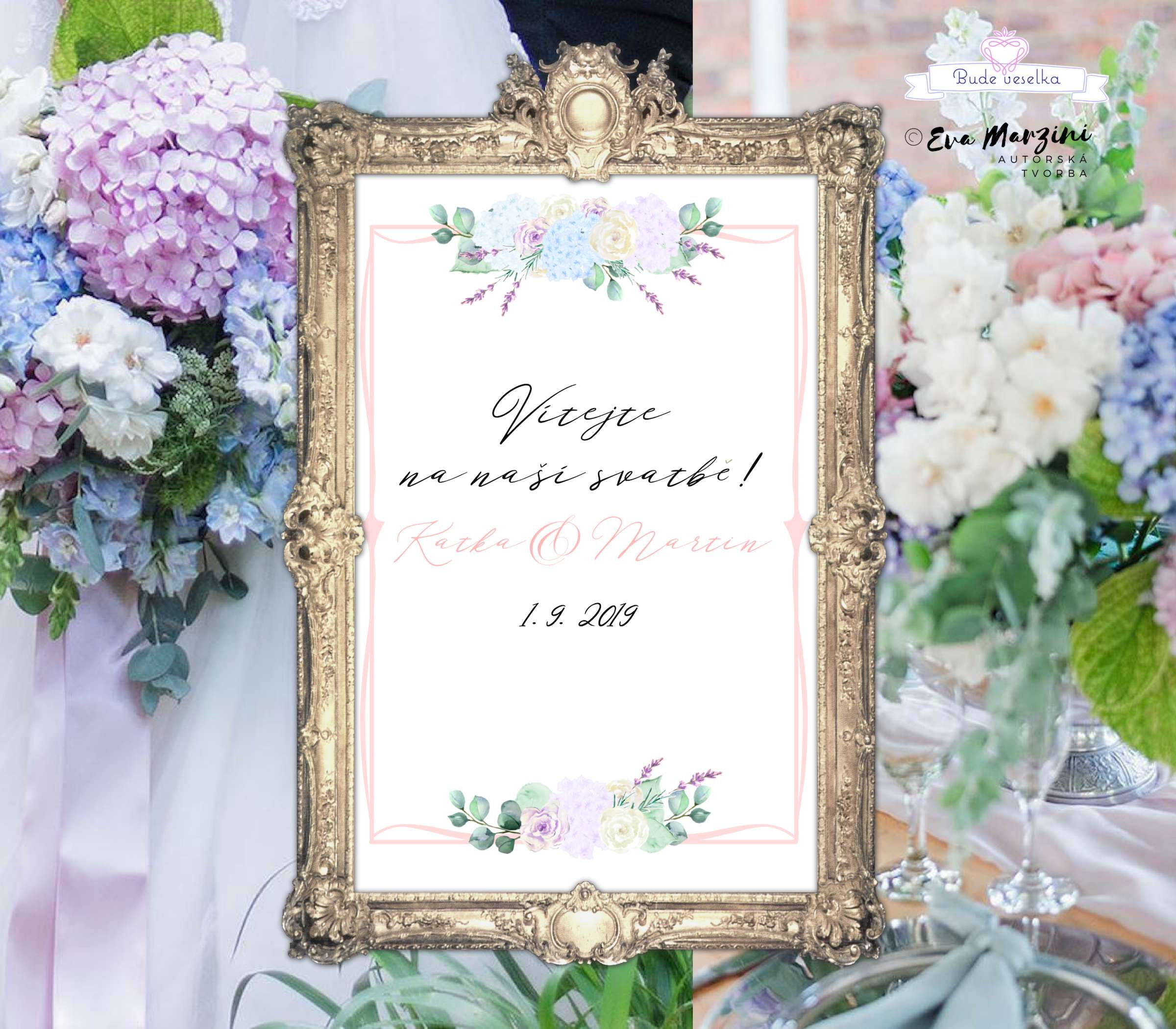 Plakát "Vítejte" Boho barocco, růžový, od A3