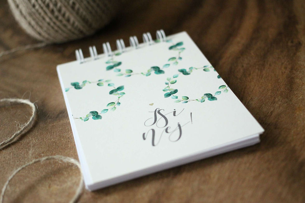 Miniatura: Mini Album Eucalyptus srdíčkový, krém 115x165, tištěná