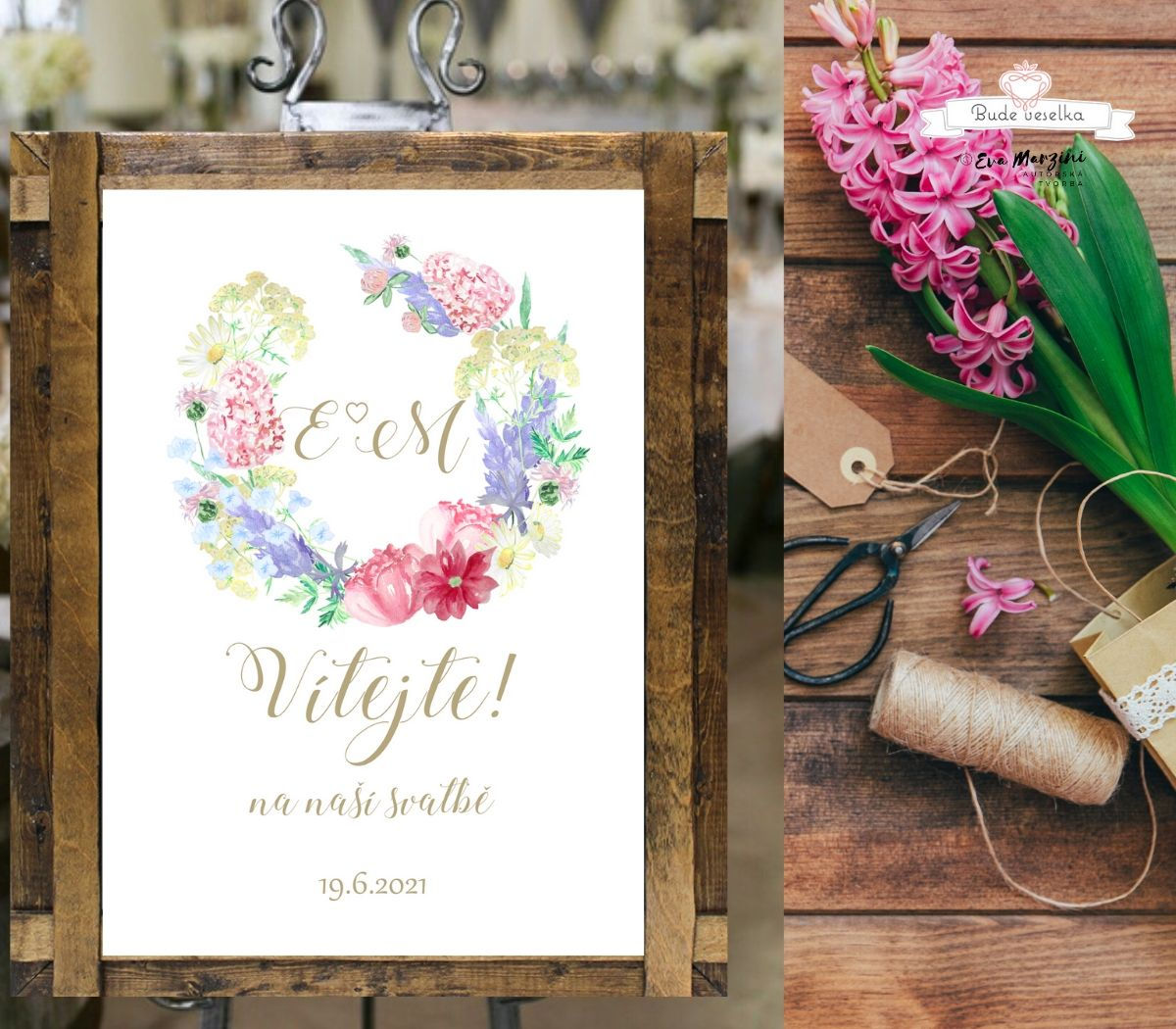 Plakát Vítejte Luční zahrada, A3 - bílá - tištěný