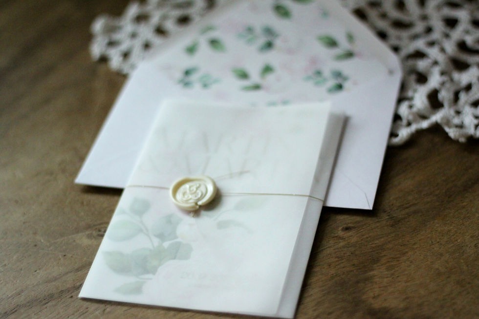 Přebal na svatební oznámení, průsvitný 115x165 mm