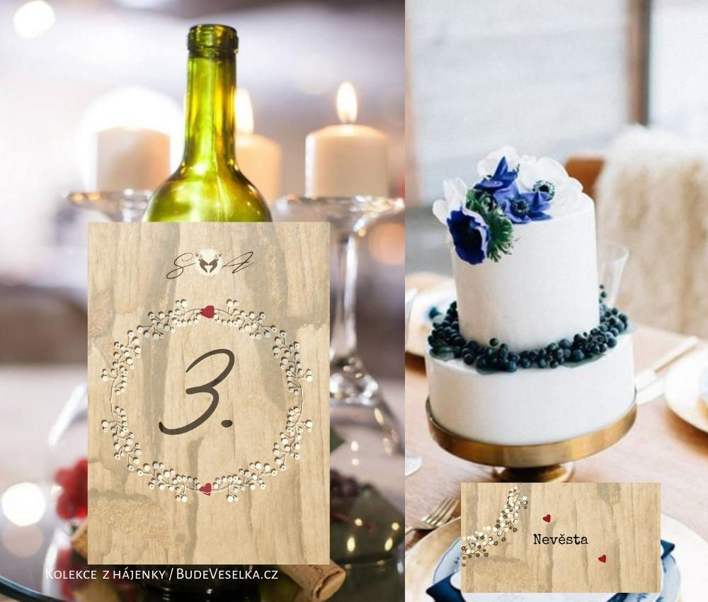 Čísla 1-10 na stoly Z hájenky, dřevo