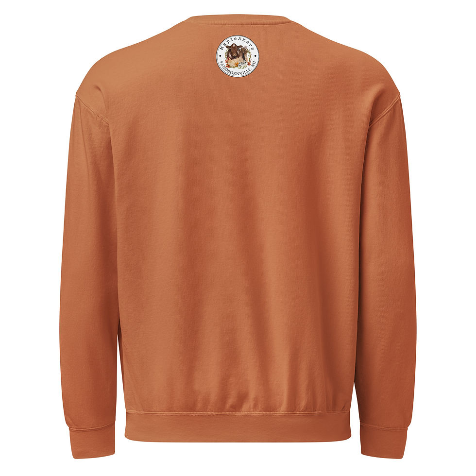 Thumbnail: Unisex garment-dyed fleece crewneck sweatshirt