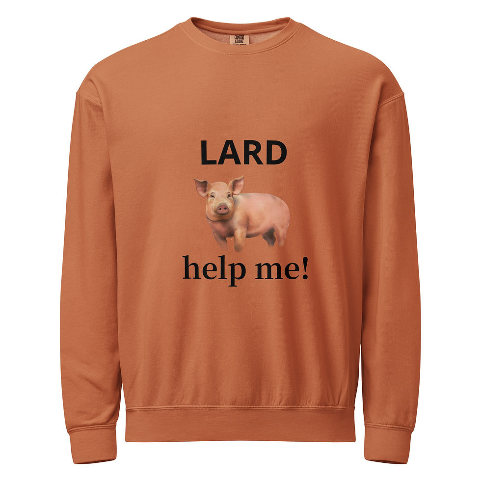 Thumbnail: Unisex garment-dyed fleece crewneck sweatshirt