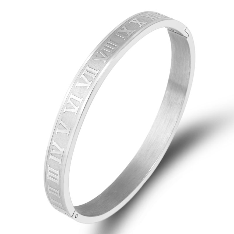 Thumbnail: Zalman New Stainless Steel Bangle Trendy Chic Zircon Bracelets for Women Charm T