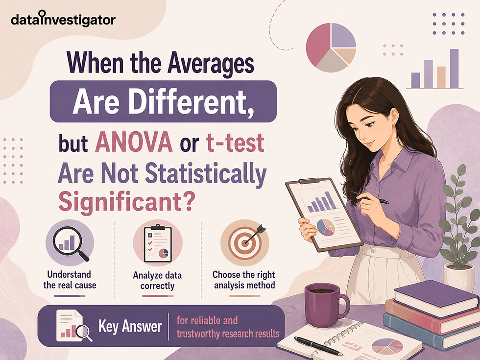 What to Do When the Means Differ but ANOVA or T-Test Shows No Statistical Significance