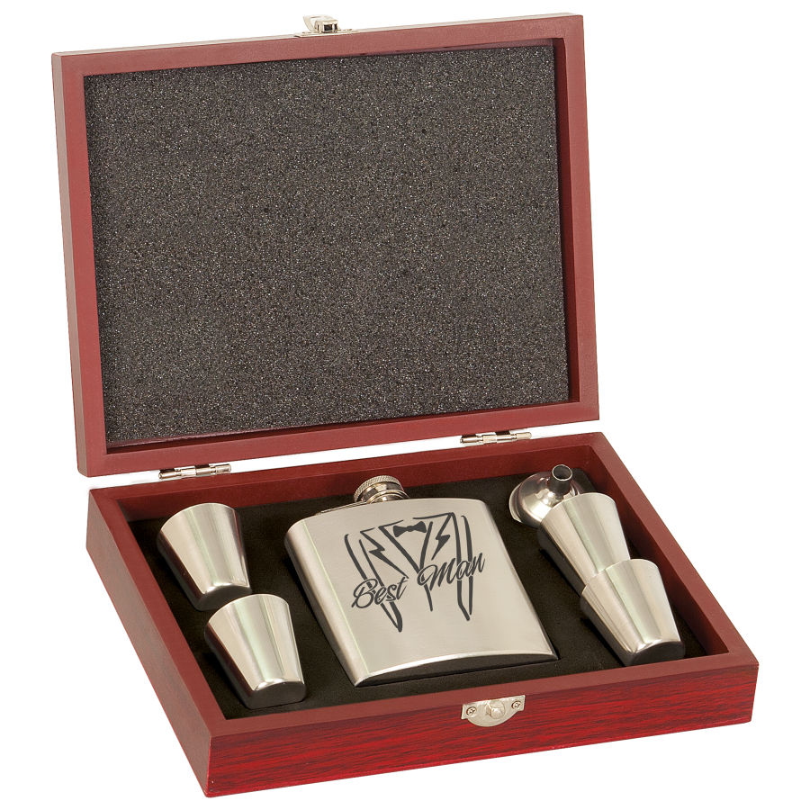 Thumbnail: Stainless Flask 6 or 1 oz & Available in Gift Set!