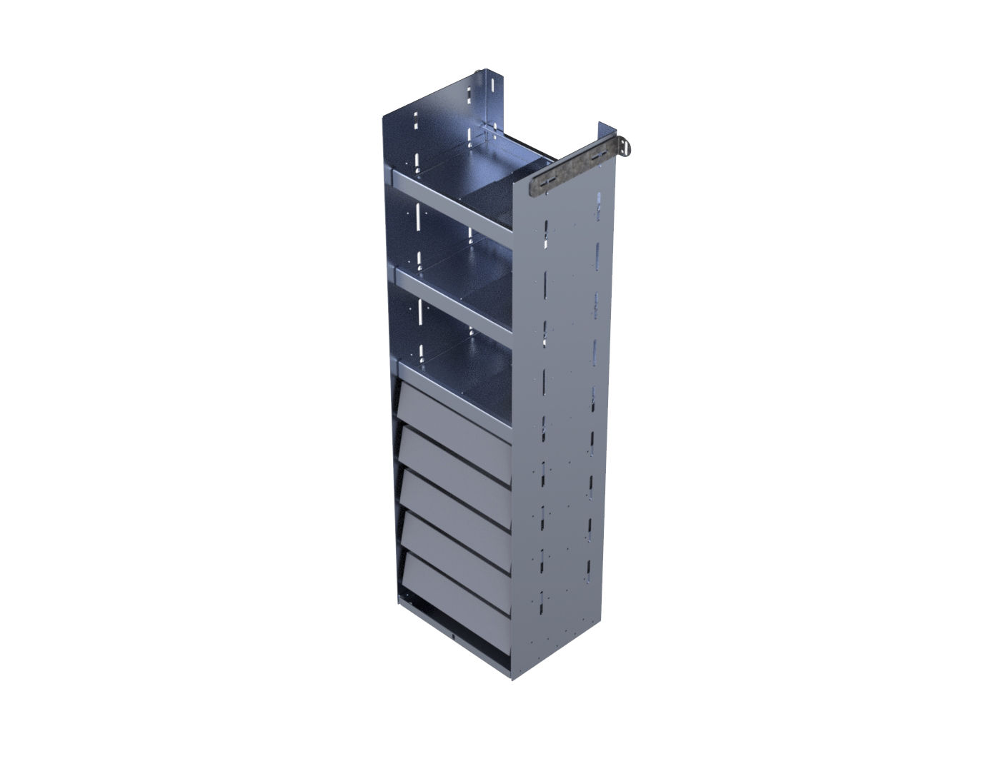 ALUMINUM PARTSKEEPER 59-1/2" H.