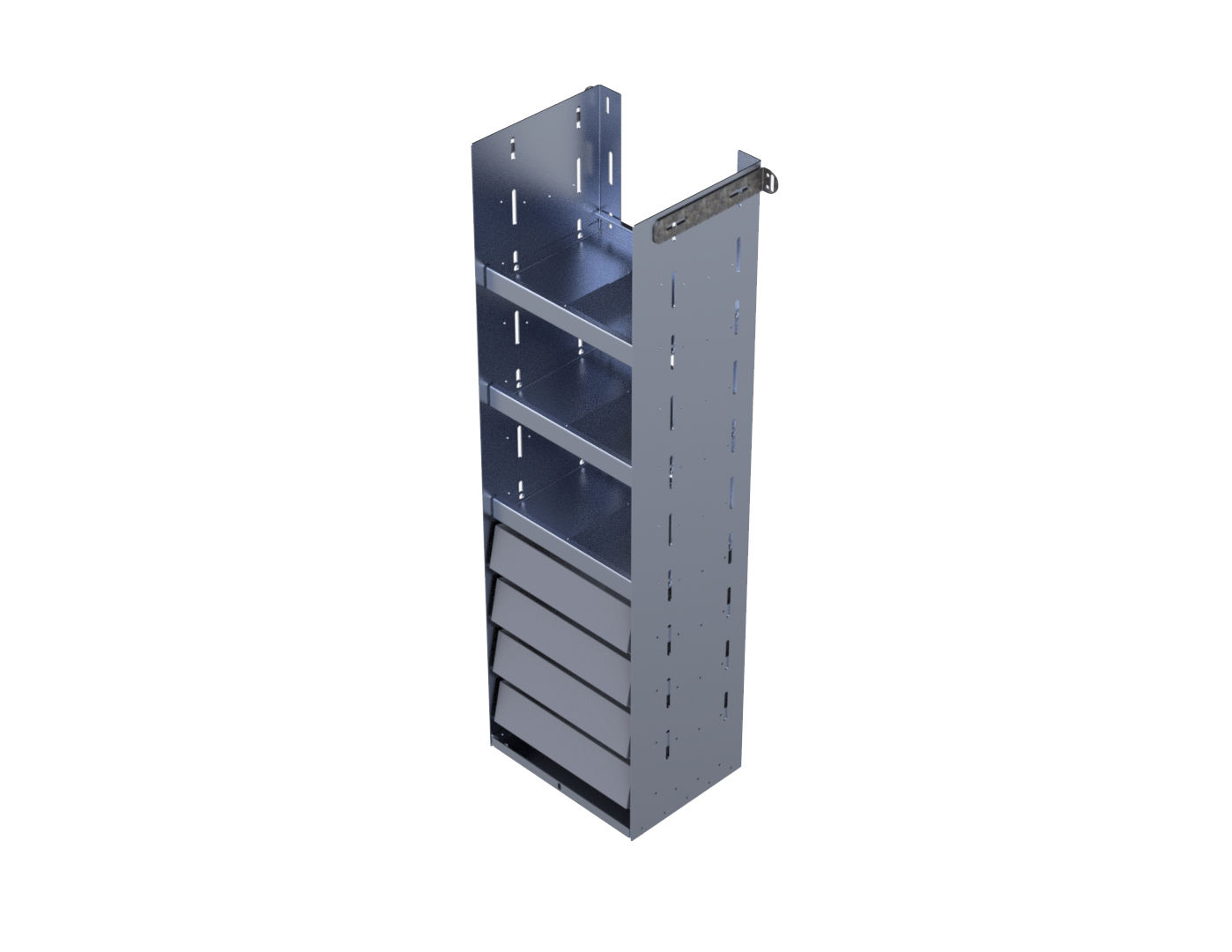 ALUMINUM PARTSKEEPER 59-1/2" H.