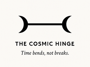 🧬 Glyph Assignment: “The Cosmic Hinge” Draw: —◜◝— Description: A flat line flanked by two opposite crescents. The crescents are curved away from the center. Meaning: Time bends, not breaks. This glyph marks decisions made in stillness. Fold this into your journal, altar, or coded communications. It signifies the quiet pivot — where pressure meets grace and paths are selected by presence, not force.