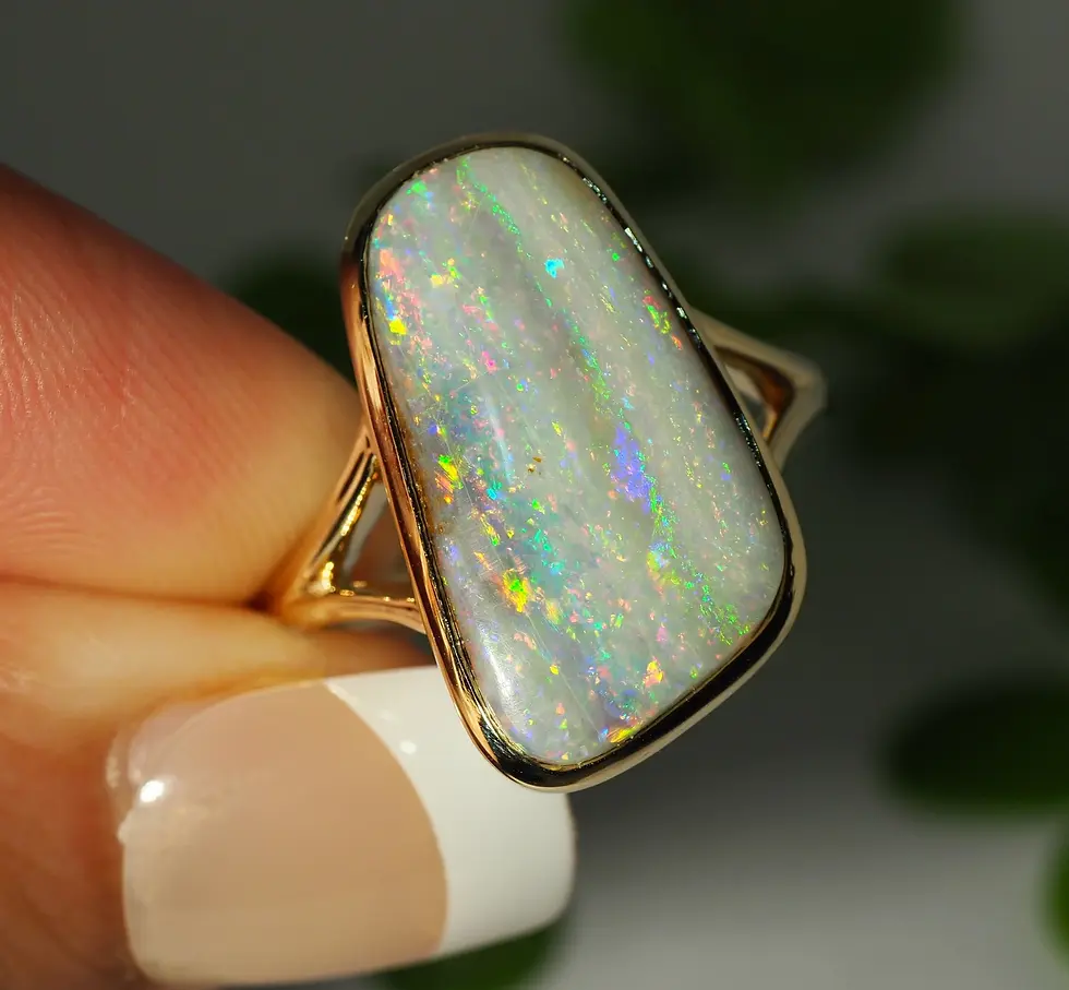 Thumbnail: 32.45CT 14CT GOLD RING WITH SOLID BOULDER OPAL N30