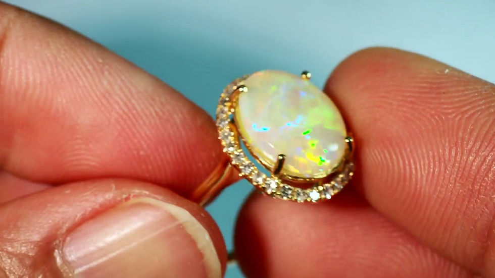 Thumbnail: 14.40CT 14CT GOLD BOULDER OPAL RING J18