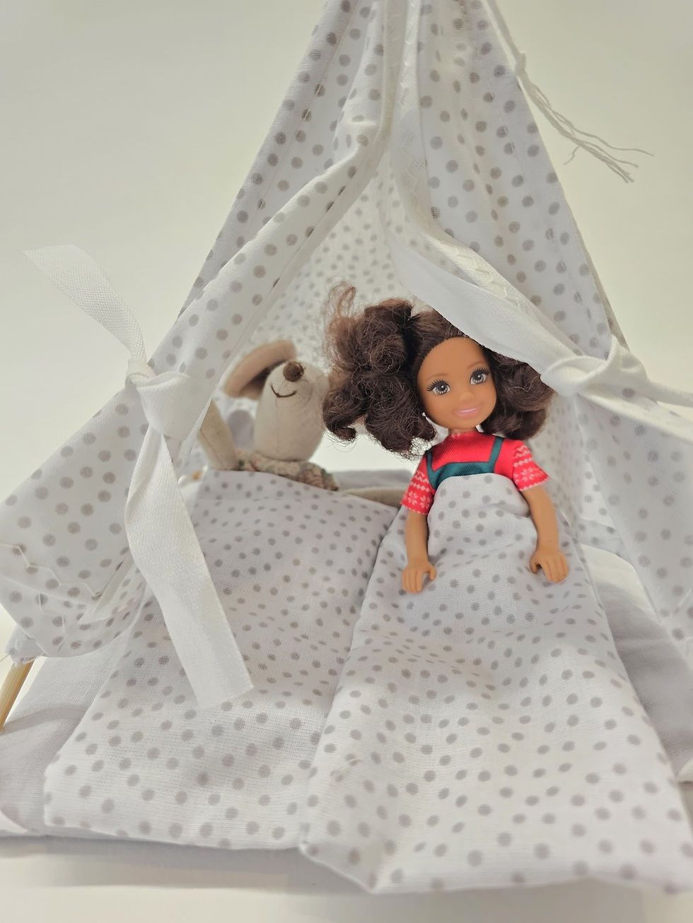 Miniatura: TEE-PEE  - šedý puntík na bílé