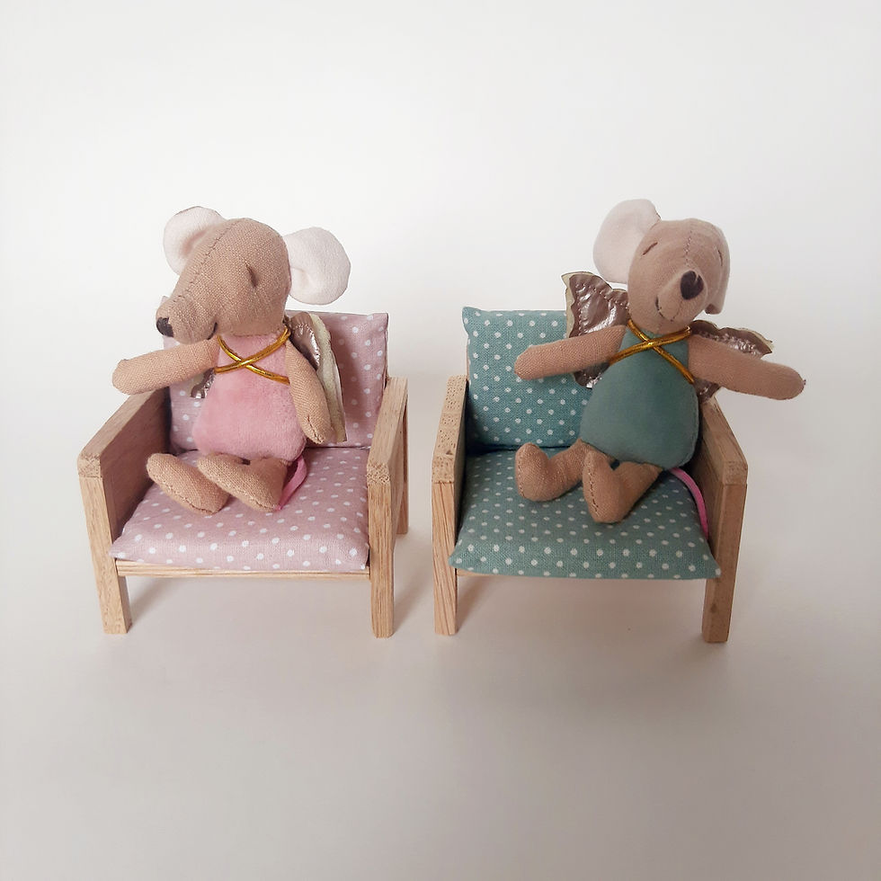Miniatura: Myška s křídly-růžová