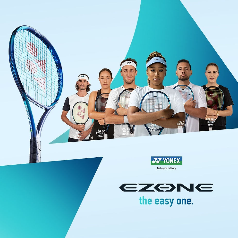 EZONE Yonex graphic with pro tennis players