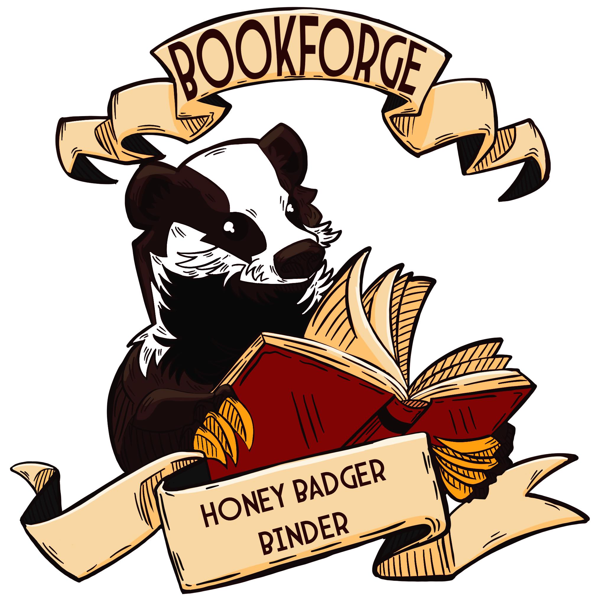 Bookbinder Edward Patrick Kranz working at the BOOKFORGE bench.