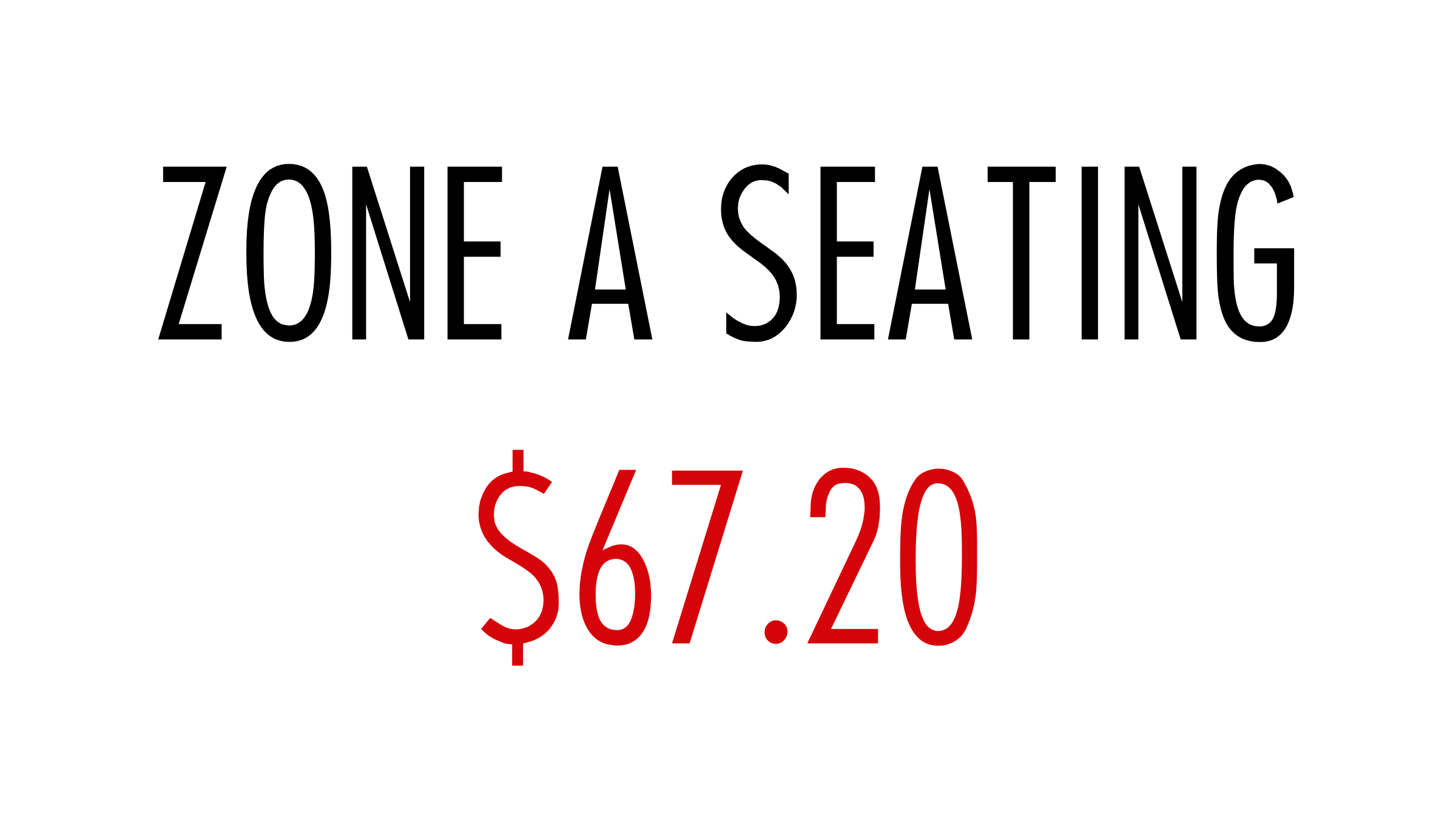 SAT 10/12 Zone A Seating