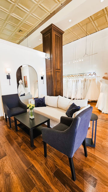 Private bridal suites in bridal salon in San Antonio, TX.