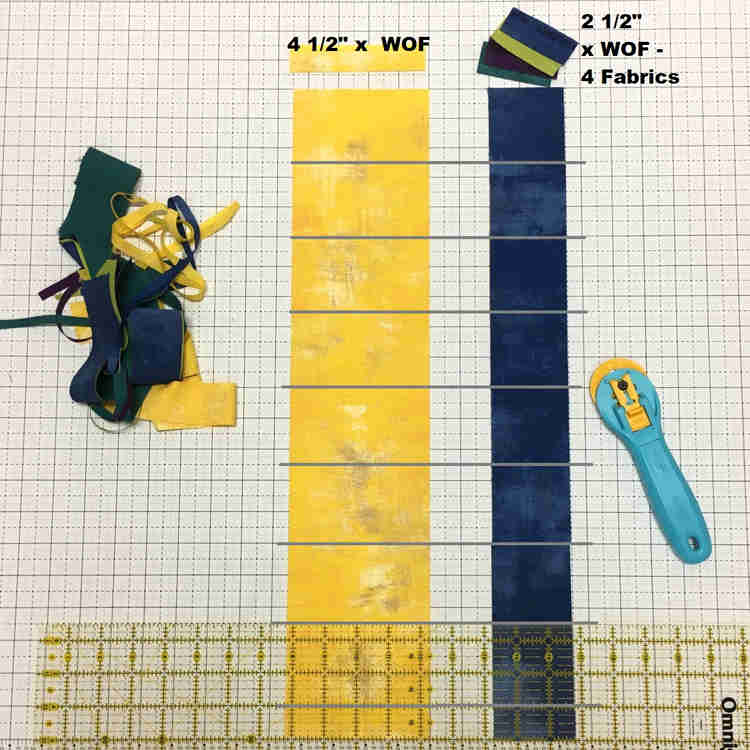 flying geese blocks laid out and labeled