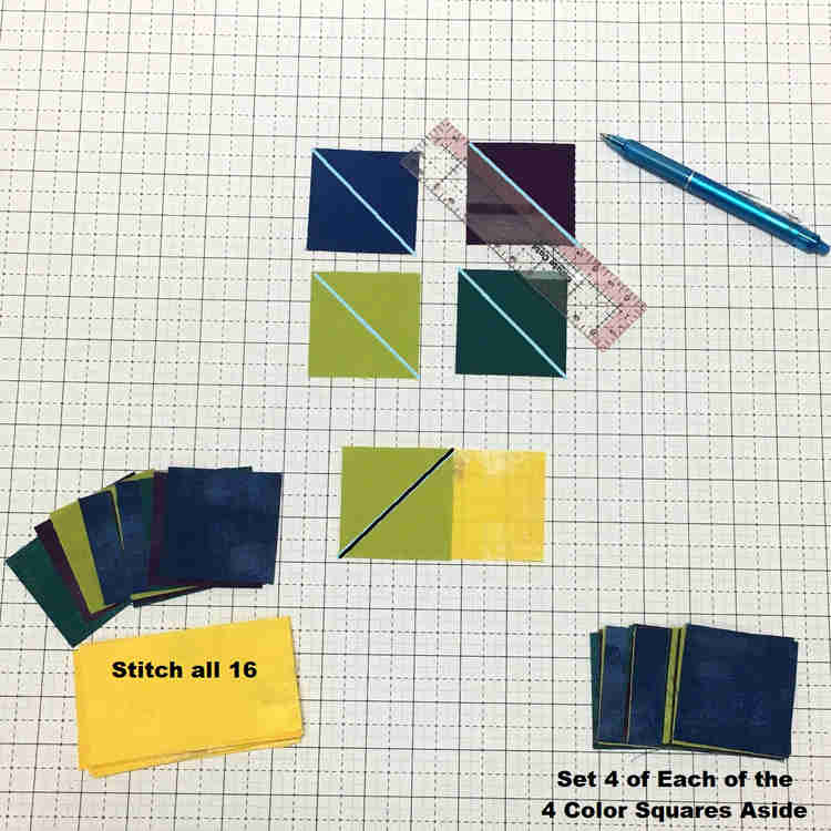 flying geese directions and labels