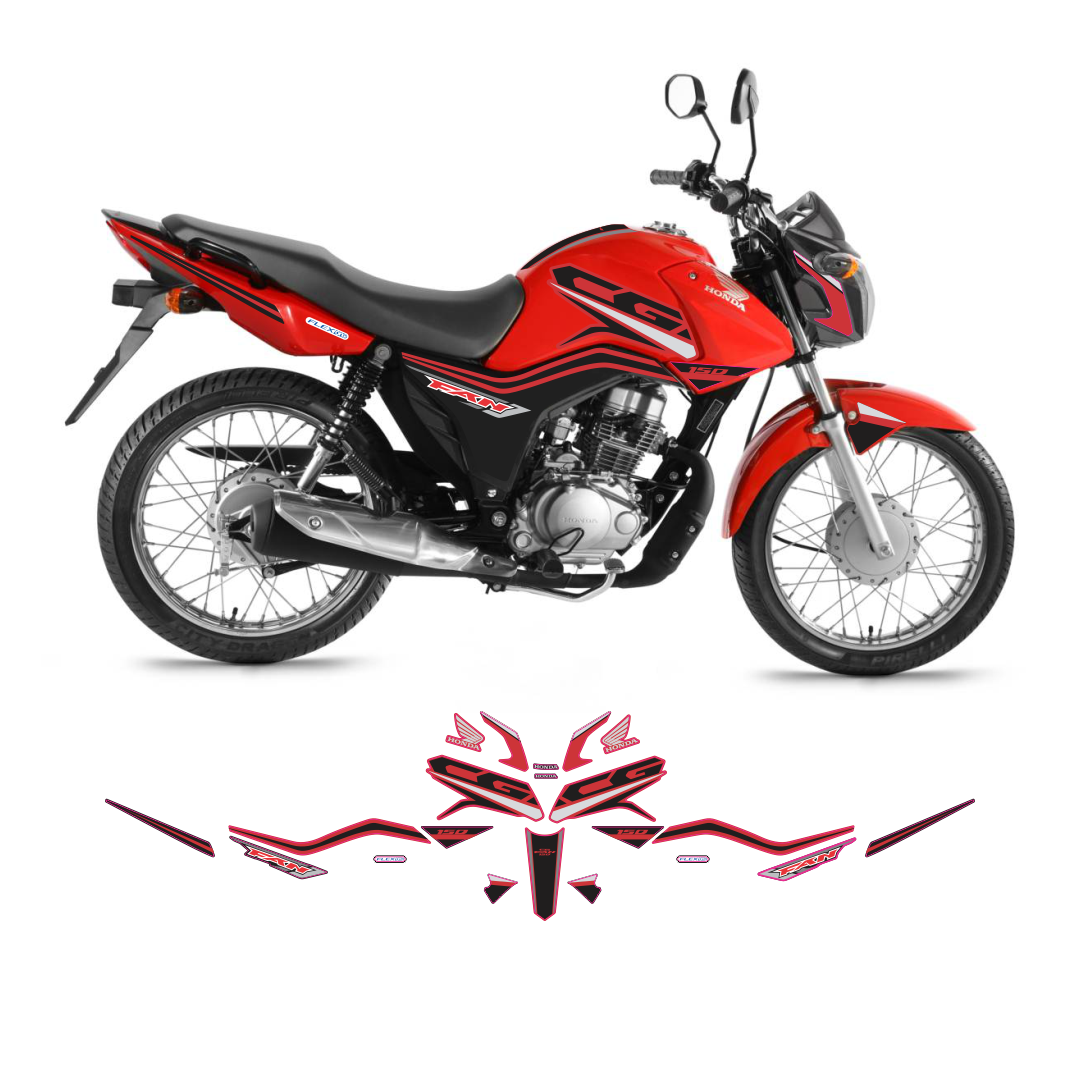 Faixas para Impressão Honda Réplica CG Fan 125 150 Stripe 2014-2015