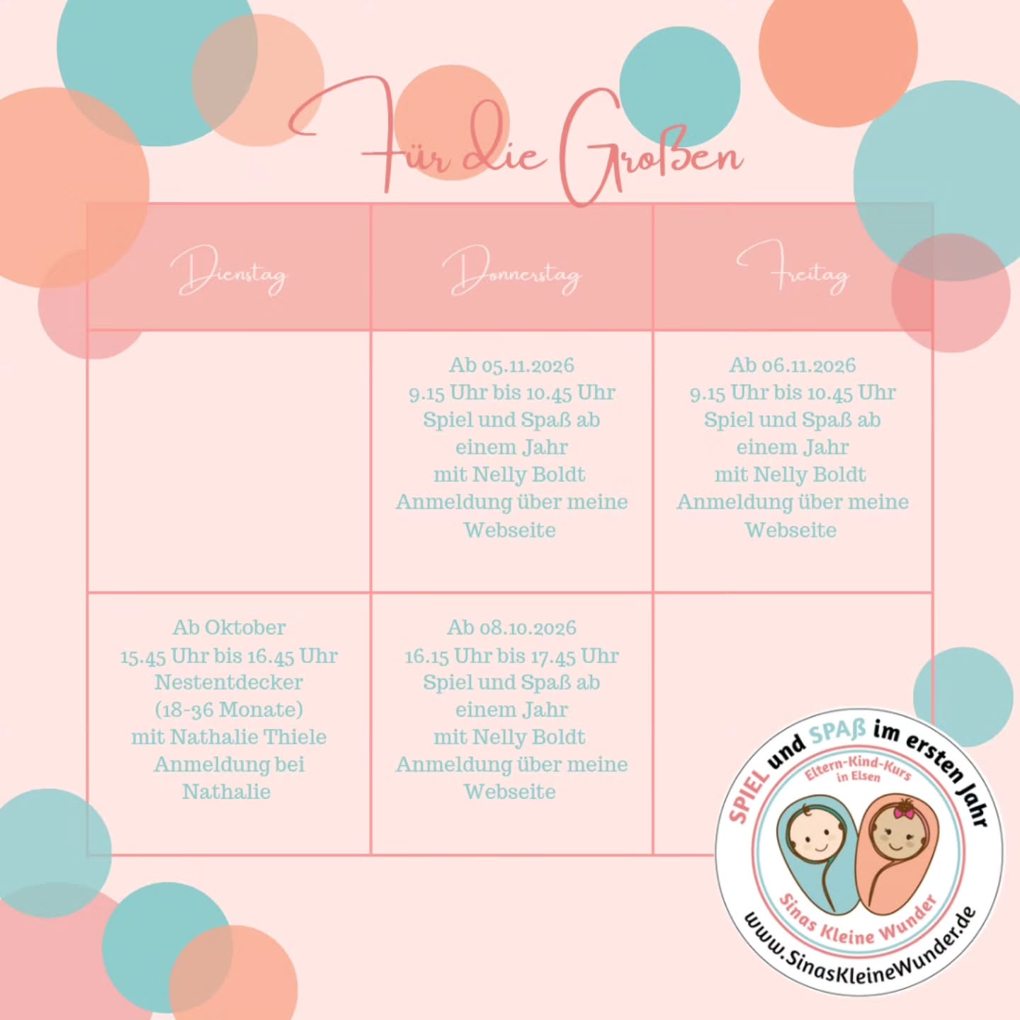 Neue Kurse für die Großen! 🎈✨