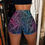 Thumbnail: Pot Leaf Red/Blue Women’s High-Stretch Shorts