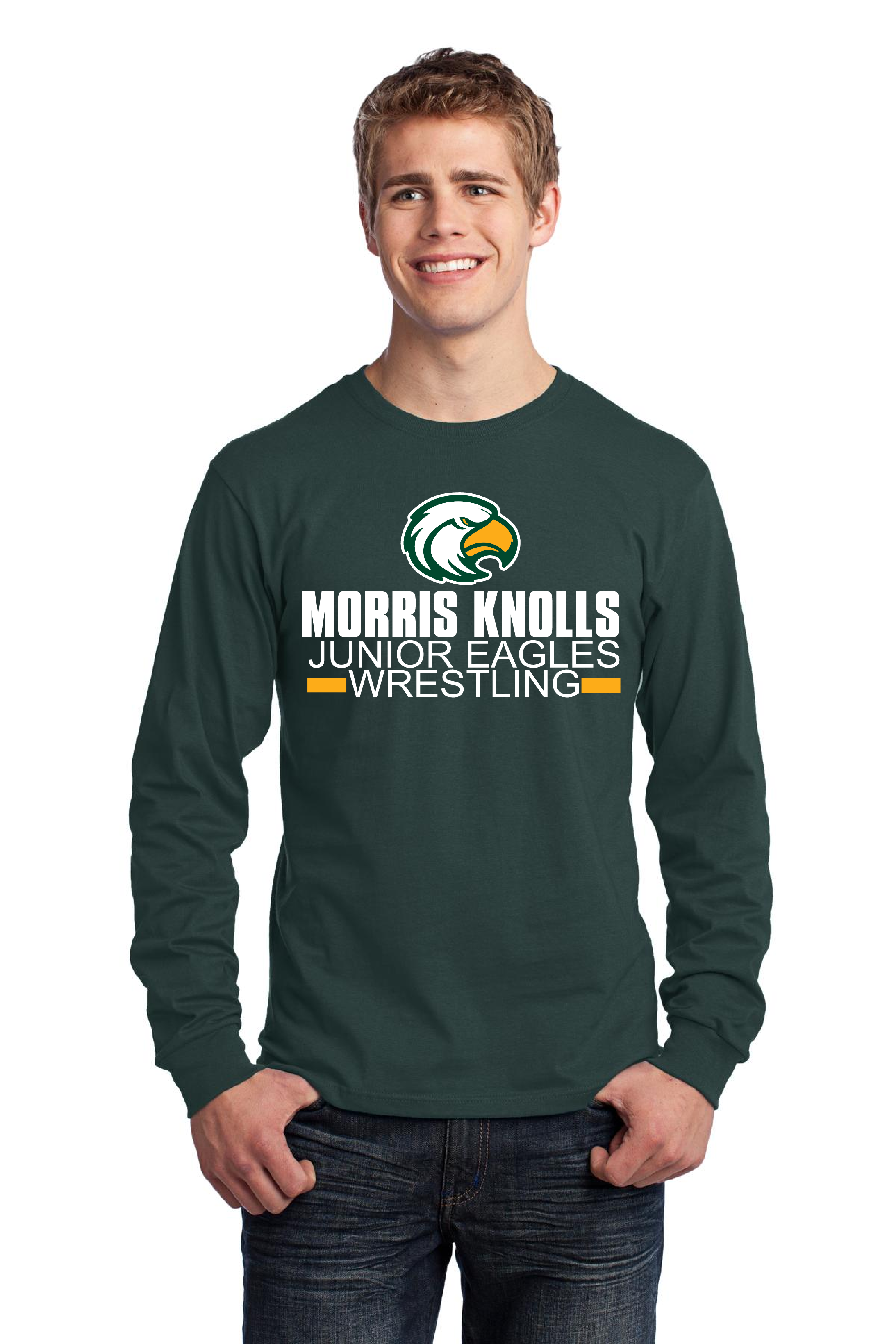 MK Wrestling - long sleeve - cotton - forest green