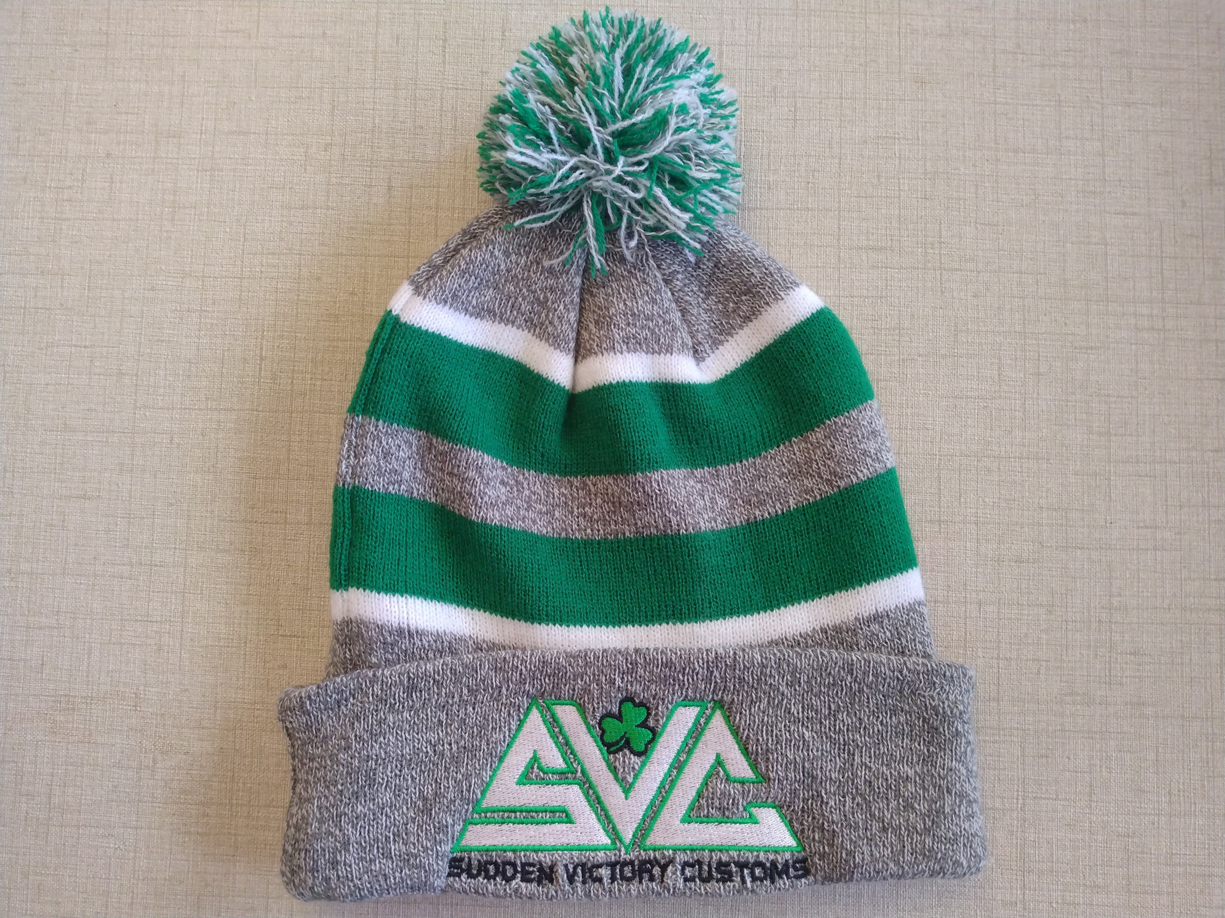 SVC luck of the Irish pom pom hat