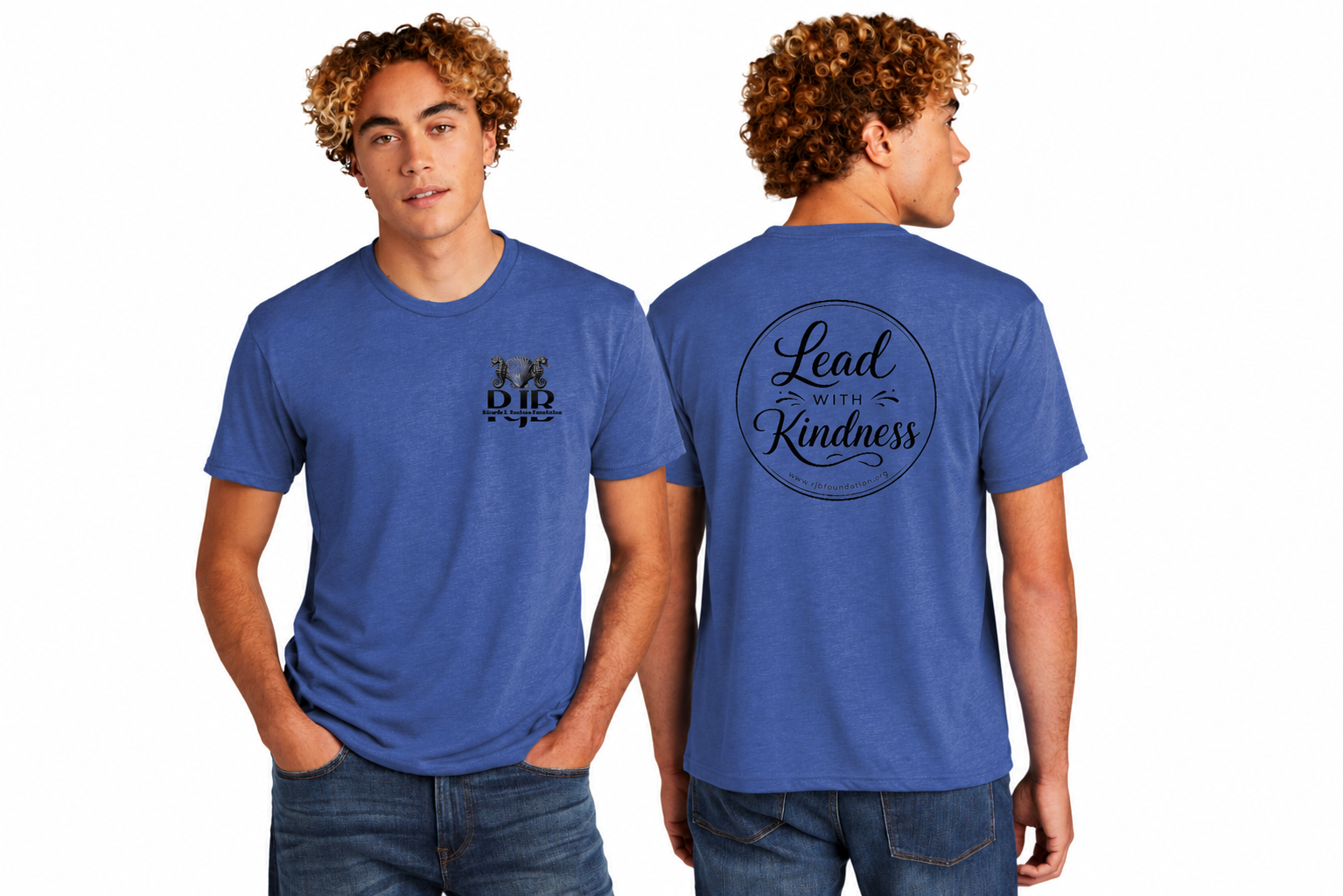RJB Foundation - triblend tee - vintage royal
