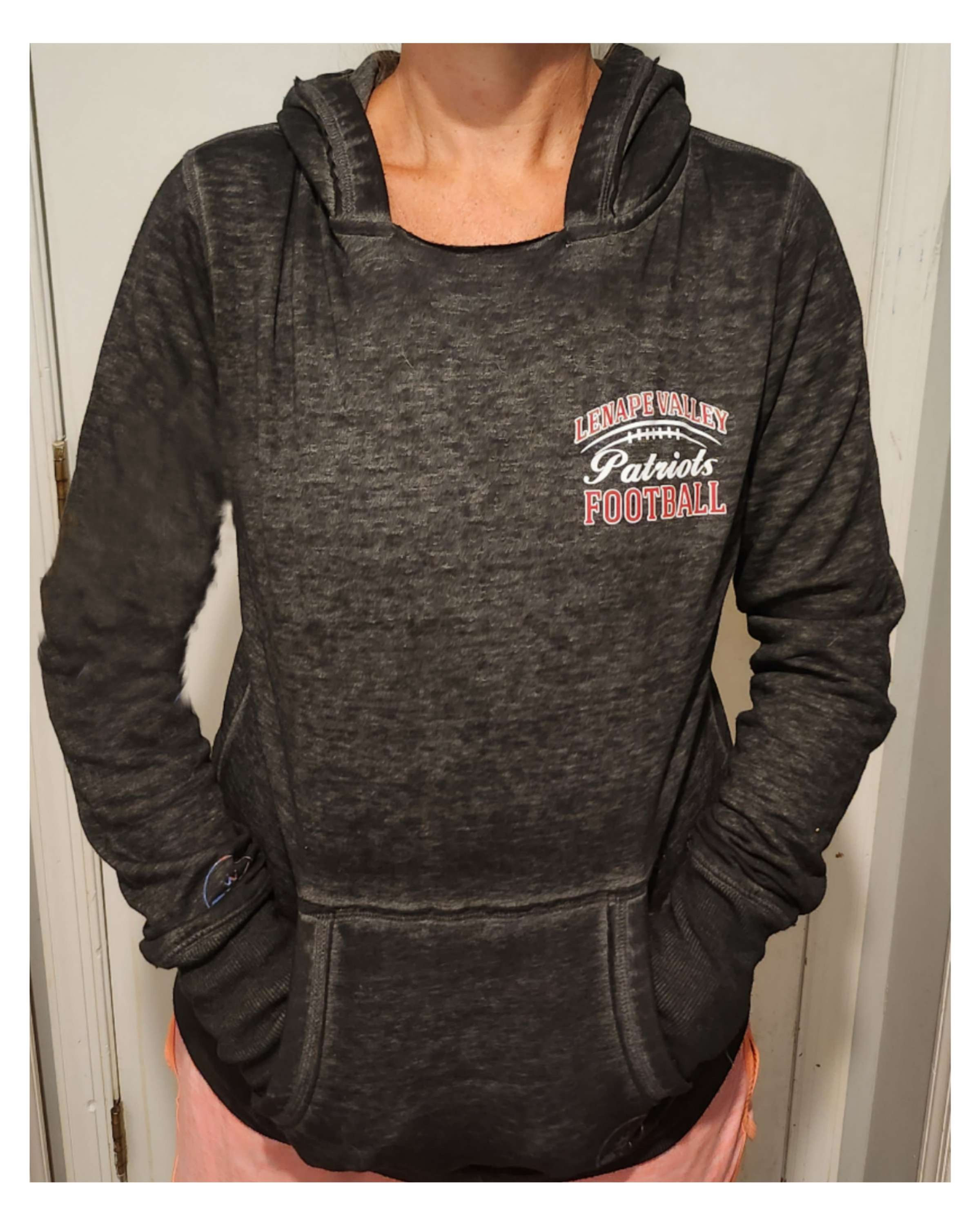 Lenape Football - Ladies Hoodie - pullover - cotton - burnout grey