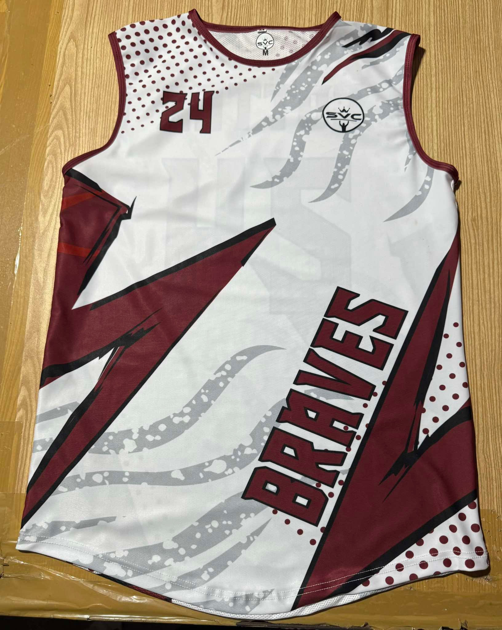 Newton Football - sleeveless tee - dry fit - white - 7x7 design