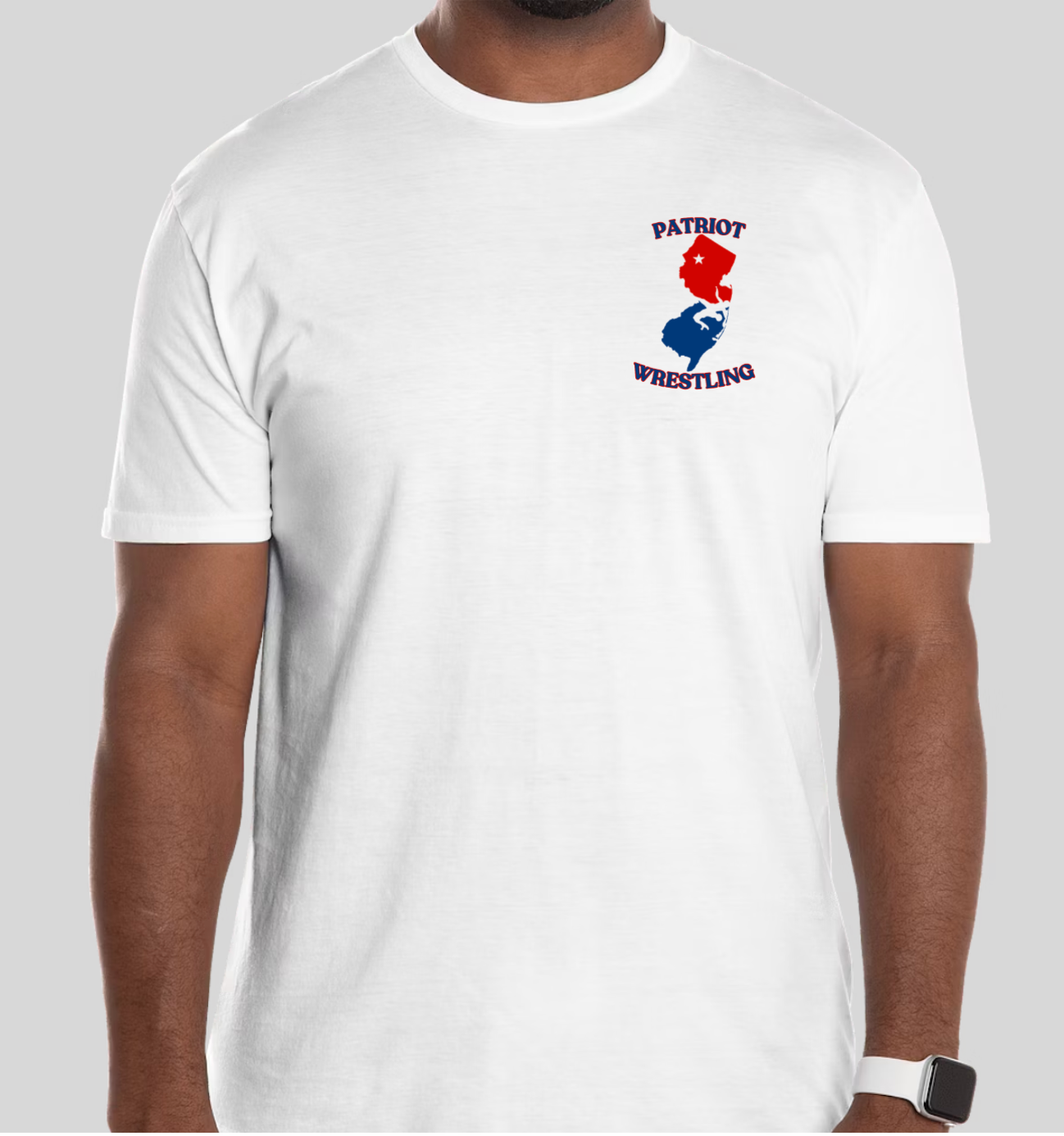 LV Patriot Wrestling - performance tee - white