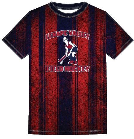 Lenape Field Hockey - Mesh T - Black, Navy with Red
