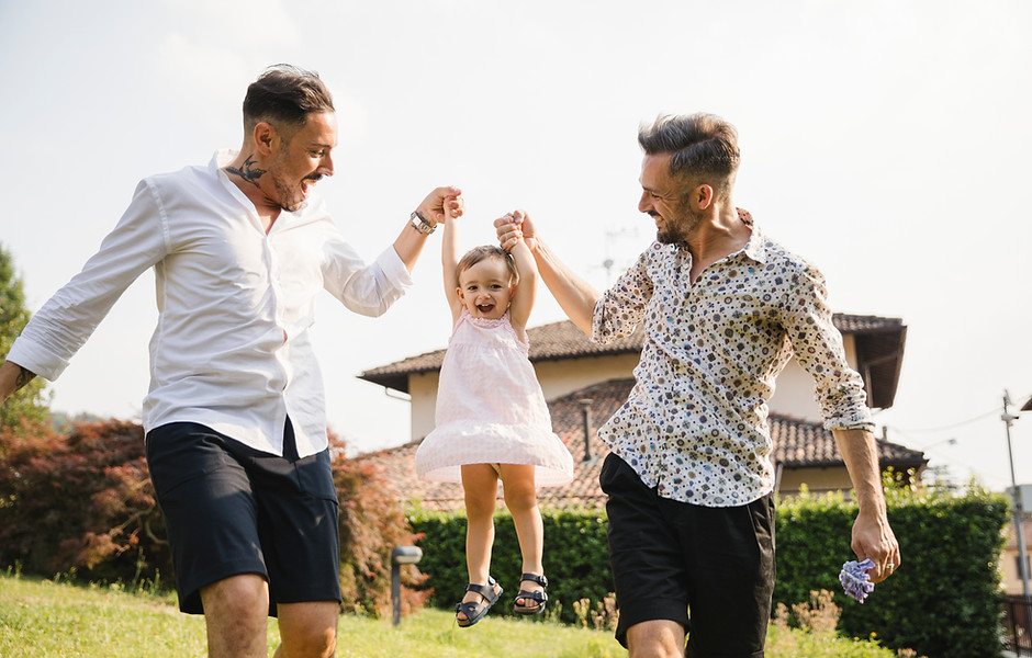 Gay Couple with their Daughter