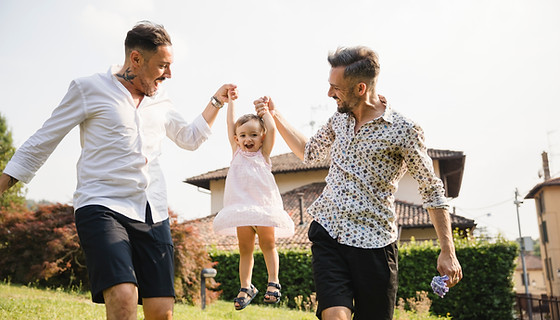 Gay Couple with their Daughter