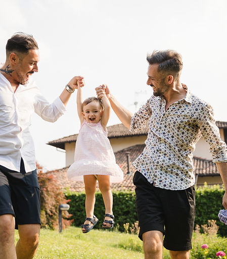 Gay Couple with their Daughter