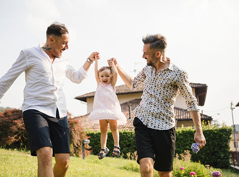 Gay Couple with their Daughter
