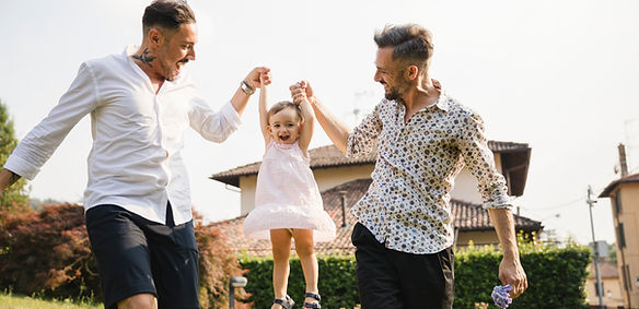 Gay Couple with their Daughter