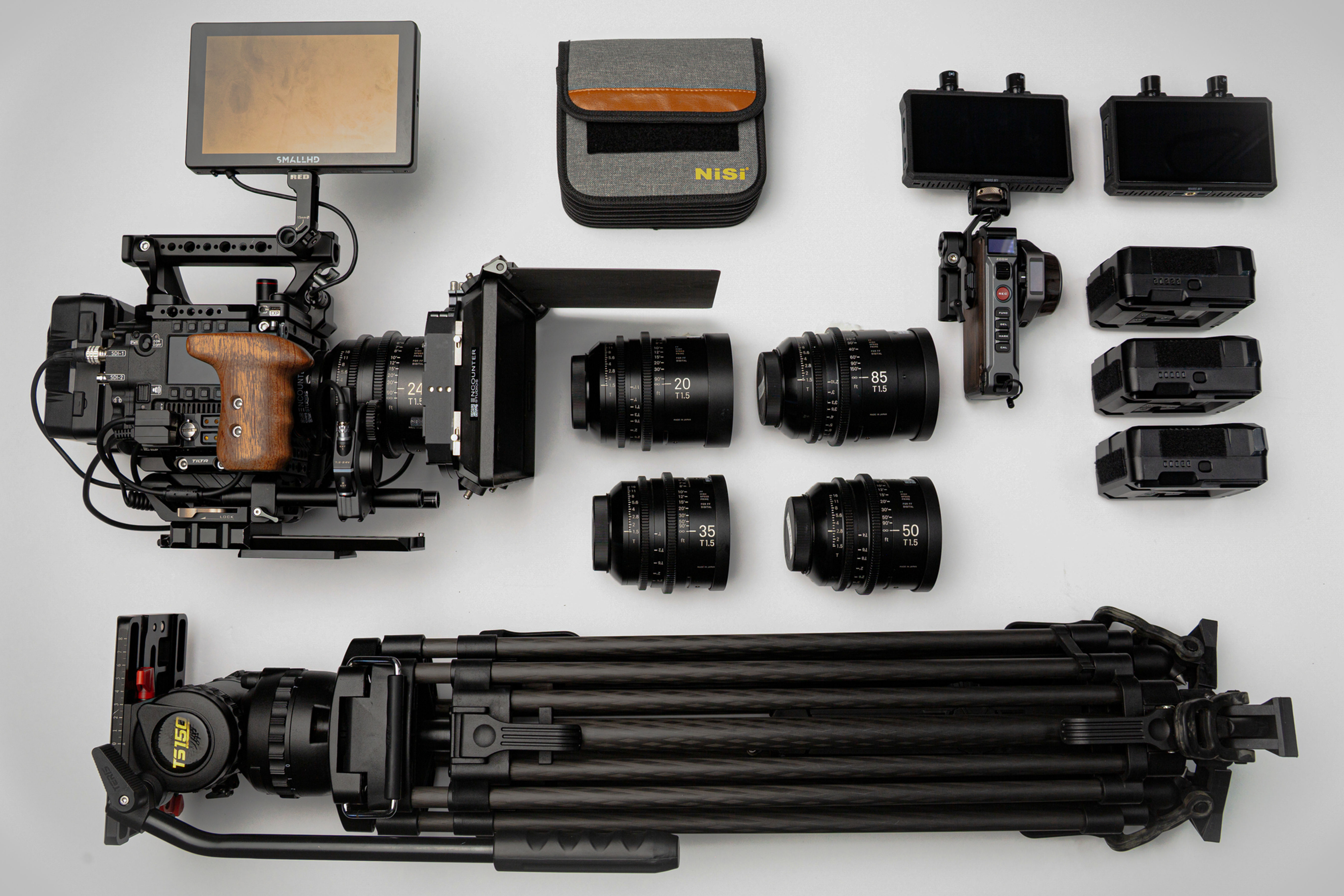 RED V-Raptor cinema camera package with complete production-ready accessories.”