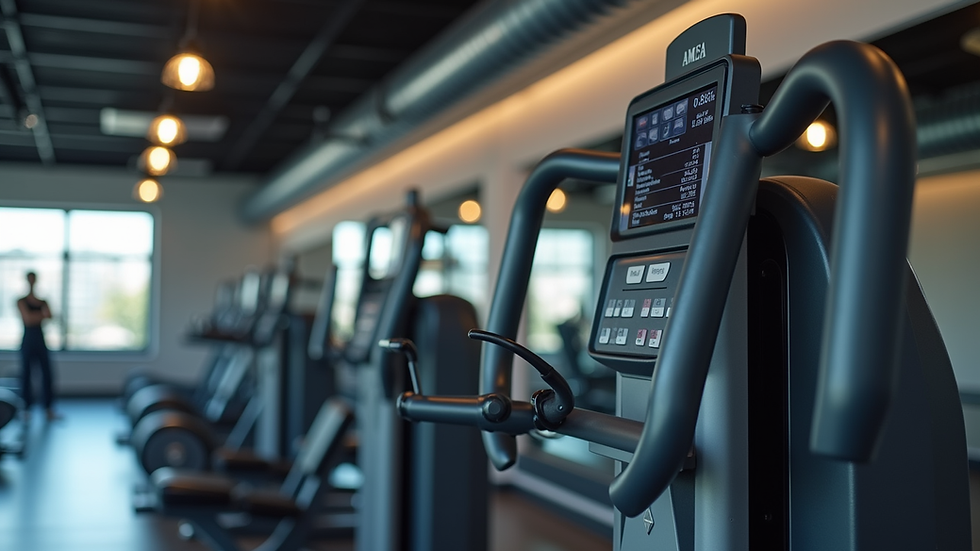Close-up view of EMS training equipment in a modern fitness studio
