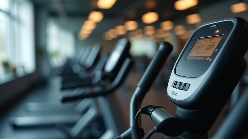 Close-up view of EMS equipment used in a fitness class