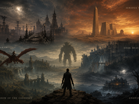 Game artwork inspired in Painkiller, Drakan, Shadow of the Colossus, Serious Sam, Dark Messiah and Undying.