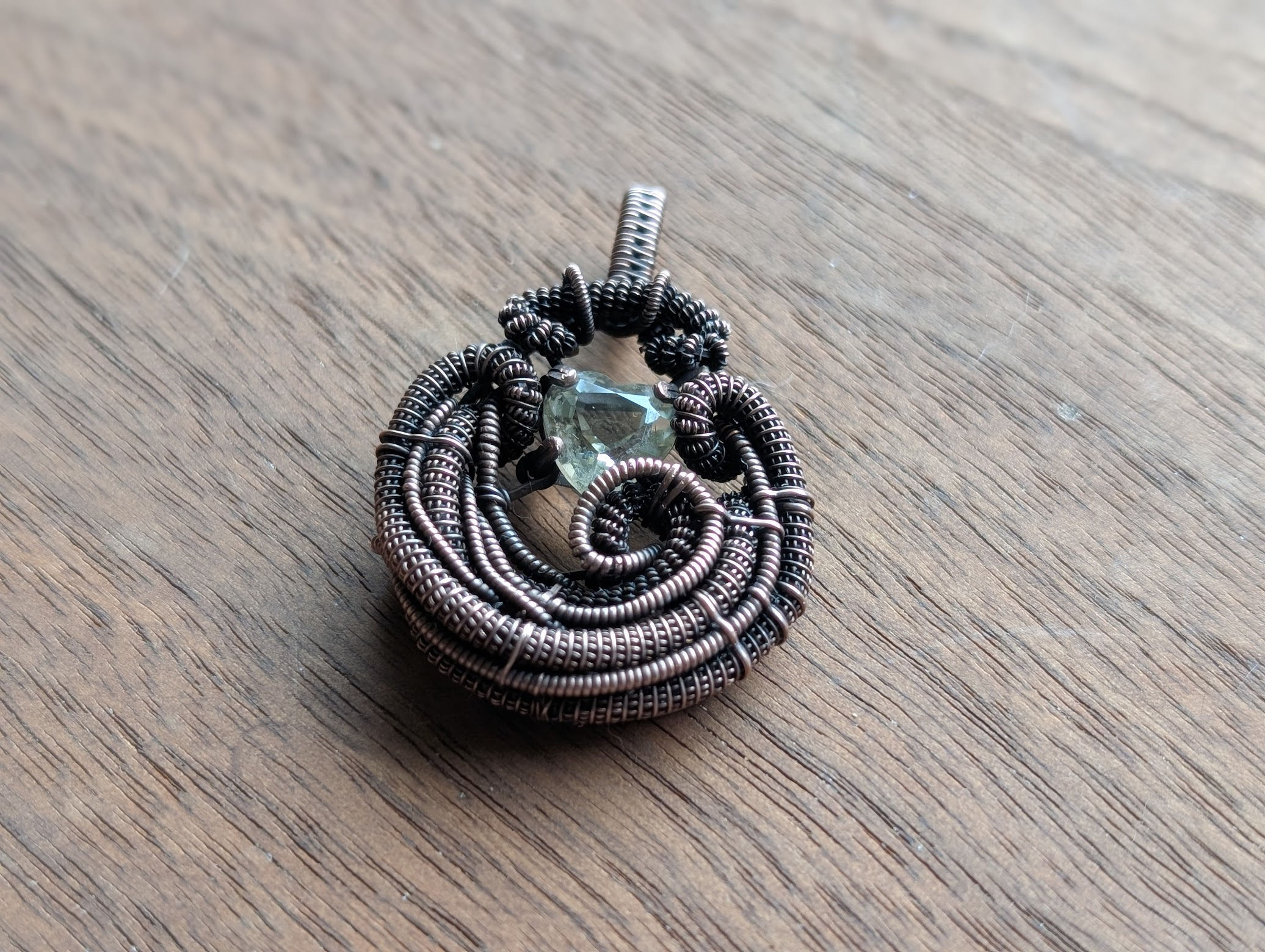 "Holder of my Heart" - Citrine Circle Pendant