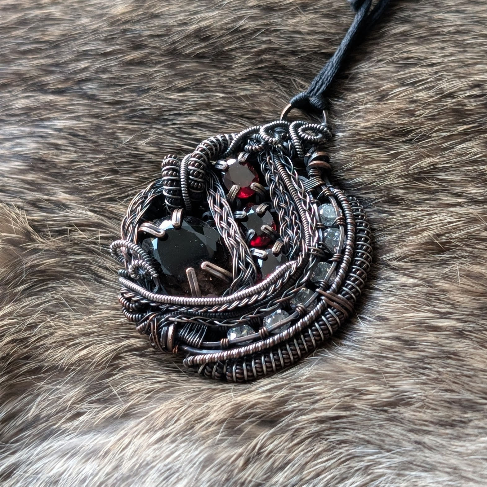 "Aisling" - Smoky Quartz x Garnet x CZ