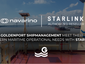 Case study – how Goldenport uses Starlink from Navarino 2 TB / vessel / month