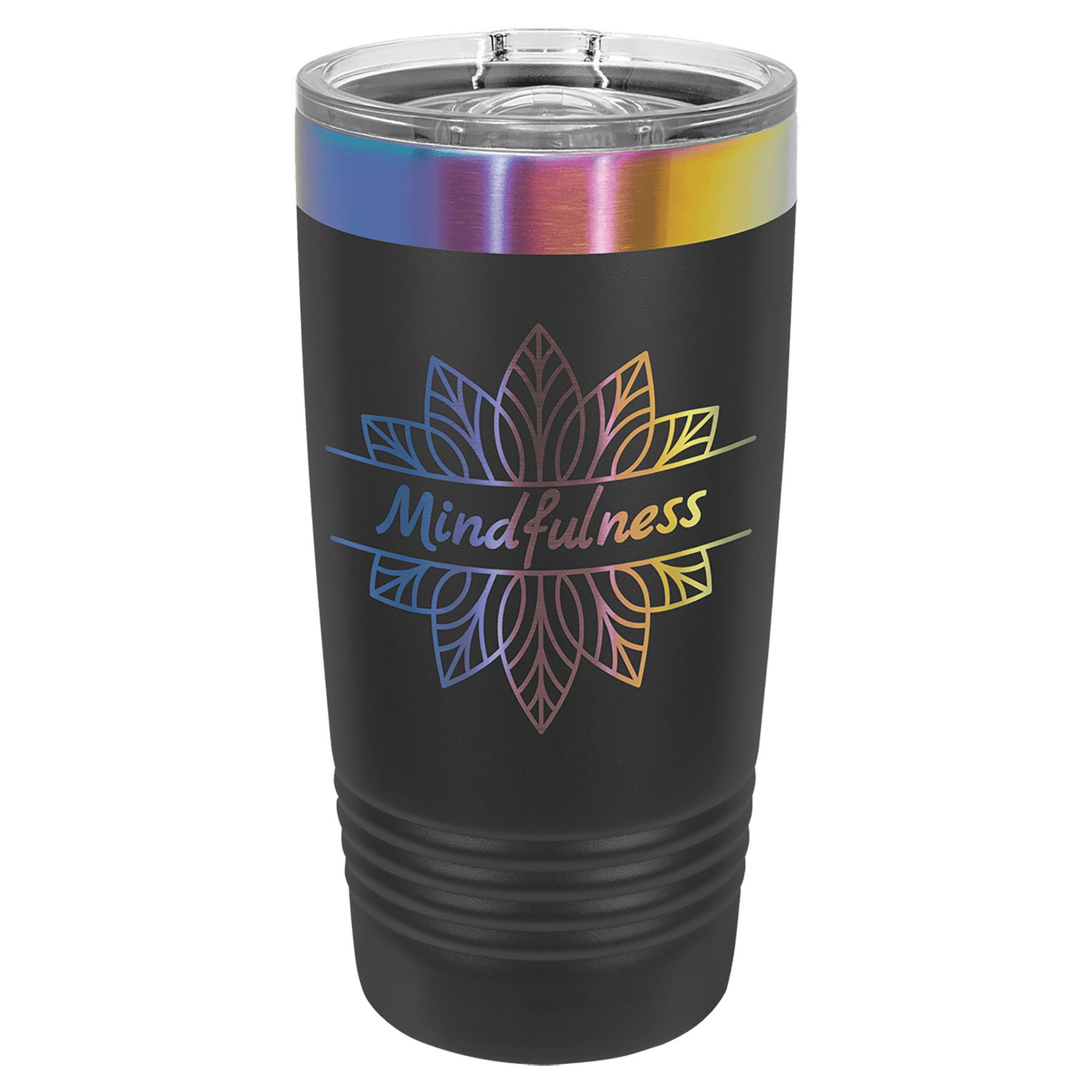 Rainbow tumbler, 20oz, slider lid , engraving included 