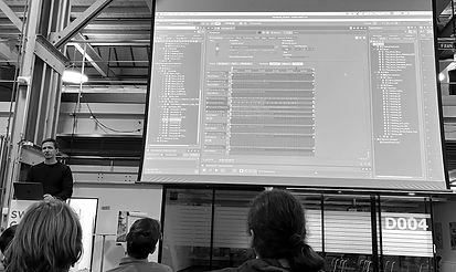 Michal Sinka delivering a game audio talk at Swiss Game Hub in Zurich