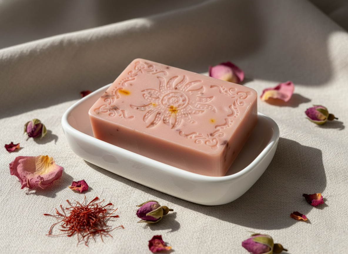 Rose & Saffron Natural Soap