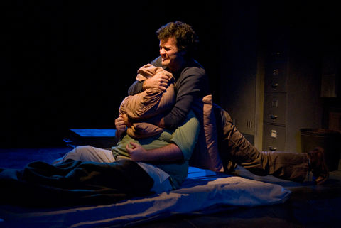 Chris Byrnes & Tony Estrella in The Pillowman (photo by Peter Goldberg)